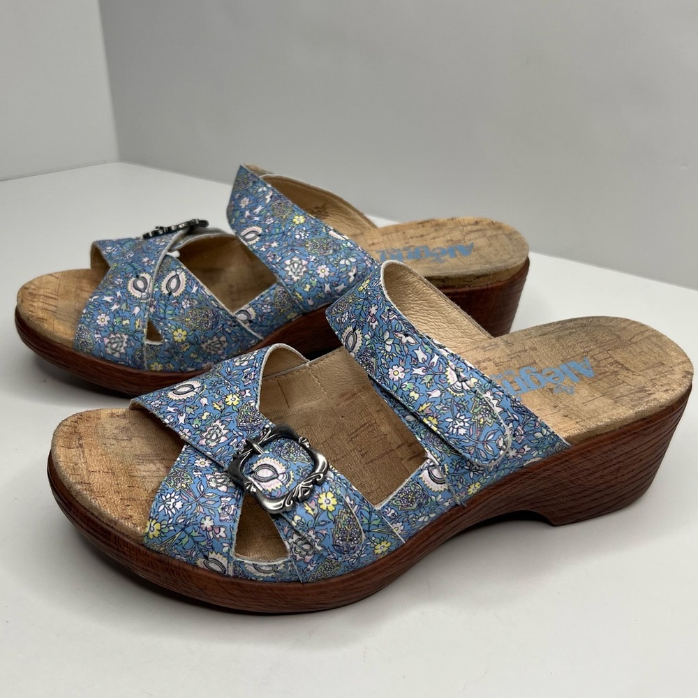 ALEGRIA Sierra Sandals Blue Floral Size EU 40